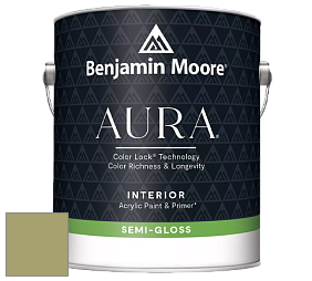 Benjamin Moore Aura 528 Waterborne Interior Semi-gloss Finish краска цвет NCS S 3030-G60Y 