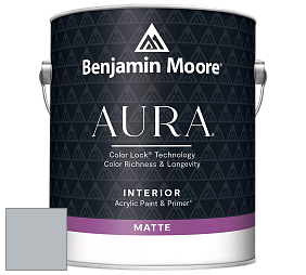 Benjamin Moore Aura 522 Interior Paint - Matte краска цвет 2124-40 Thundercloud Gray