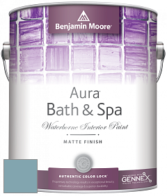 Benjamin Moore Aura 532 Bath & Spa Waterborne Interior Paint Matte Finish краска цвет NCS S 3020-B10G 