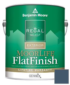 Краска Regal Select Exterior Paint-MoorLife Flat Finish (W105) цвет 1680 Hudson Bay