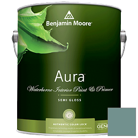Краска Aura Waterborne Interior Semi-gloss Finish (528) цвет 712 Fort Pierce Green