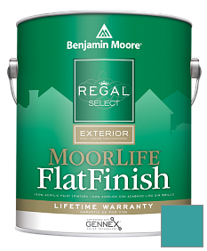 Краска Regal Select Exterior Paint-MoorLife Flat Finish (W105) цвет 741 San Jose Blue