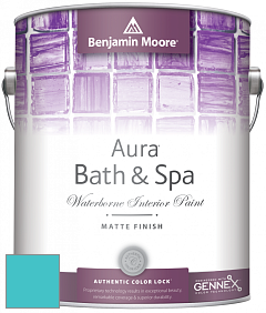 Benjamin Moore Aura 532 Bath & Spa Waterborne Interior Paint Matte Finish краска цвет NCS S 1050-B30G 