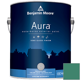 Краска Aura Waterborne Exterior Semi-Gloss Finish (632) цвет 609 Lucky Shamrock