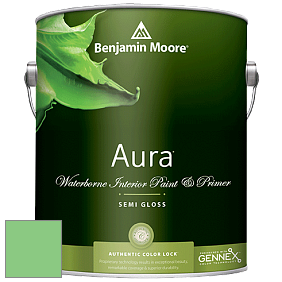 Benjamin Moore Aura 528 Waterborne Interior Semi-gloss Finish краска цвет 2033-40 Lime Tart