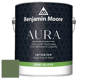 Benjamin Moore Aura 528 Waterborne Interior Semi-gloss Finish краска цвет NCS S 5030-G30Y 