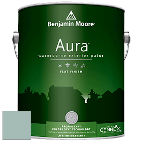 Benjamin Moore Aura 629 Waterborne Exterior Flat Finish краска цвет 689 Rhine River