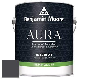 Benjamin Moore Aura 528 Waterborne Interior Semi-gloss Finish краска цвет 2118-20 Toucan Black