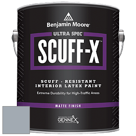 Benjamin Moore 484 Ultra Spec SCUFF-X Interior Matte Finish краска цвет 2127-50 Pike's Peak Gray