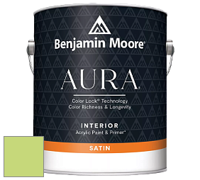 Benjamin Moore Aura 526 Waterborne Interior Satin Finish покрытие цвет NCS S 0550-G40Y 
