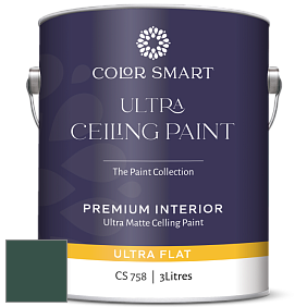 COLOR SMART CS 758 ULTRA CEILING PAINT ультраматовая краска цвет NCS S 7020-B90G 