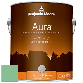 Benjamin Moore Aura 634 Waterborne Exterior Low Lustre Finish краска цвет 2036-40 Meadowlands Green