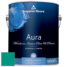 Benjamin Moore Aura 524 Waterborne Interior Eggshell Finish краска цвет 658 Neptune Green