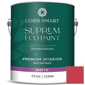 Краска COLOR SMART CS 619 SUPREM ECO PAINT матовая краска цвет 2002-20 Bull's Eye Red