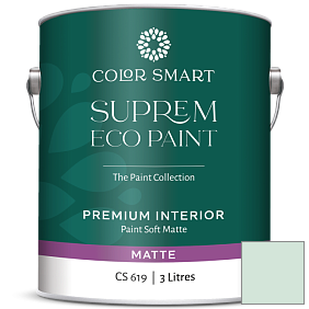 Краска COLOR SMART CS 619 SUPREM ECO PAINT матовая краска цвет 617 Lido Green
