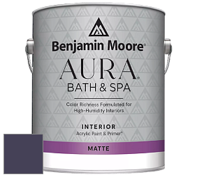 Benjamin Moore Aura 532 Bath & Spa Waterborne Interior Paint Matte Finish краска цвет NCS S 7020-R60B 