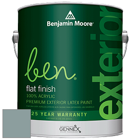 Benjamin Moore Ben 541 Waterborne Exterior Flat Finish краска цвет 2123-30 Sea Star
