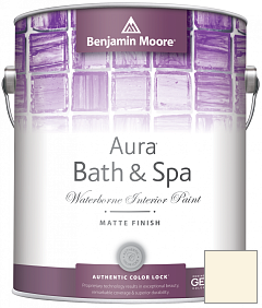 Краска Benjamin Moore Aura Bath & Spa Interior Paint Matte Finish (532) цвет OC-90 Vanilla Ice Cream