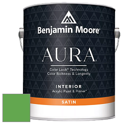 Benjamin Moore Aura 526 Waterborne Interior Satin Finish покрытие цвет 2033-30 Fresh Scent Green