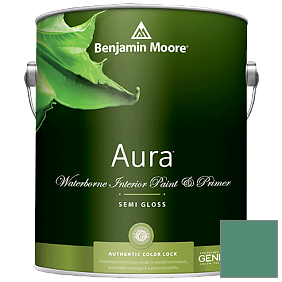 Краска Aura Waterborne Interior Semi-gloss Finish (528) цвет 601 Juniper Green