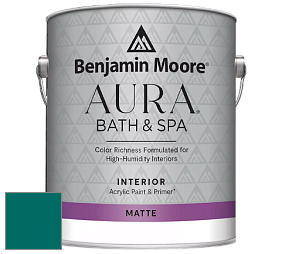 Benjamin Moore Aura 532 Bath & Spa Waterborne Interior Paint Matte Finish краска цвет NCS S 4550-B50G 