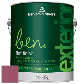 Benjamin Moore Ben 541 Waterborne Exterior Flat Finish краска цвет 2085-30 Gypsy Love