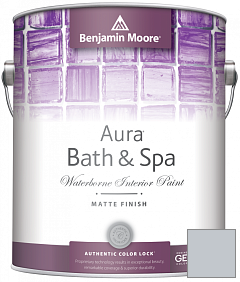 Краска Benjamin Moore Aura Bath & Spa Interior Paint Matte Finish (532) цвет 2132-60 Metallic Silver