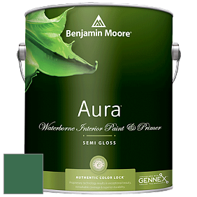 Benjamin Moore Aura 528 Waterborne Interior Semi-gloss Finish краска цвет 2040-20 Green Meadows