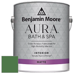 Benjamin Moore Aura 532 Bath & Spa Waterborne Interior Paint Matte Finish краска цвет NCS S 4050-G20Y 