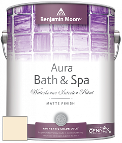 Benjamin Moore Aura 532 Bath & Spa Waterborne Interior Paint Matte Finish краска цвет OC-102 Devon Cream