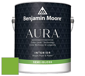 Benjamin Moore Aura 528 Waterborne Interior Semi-gloss Finish краска цвет 2030-30 Lucky Charm Green