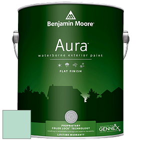 Benjamin Moore Aura 629 Waterborne Exterior Flat Finish краска цвет 598 Surf 'n Turf
