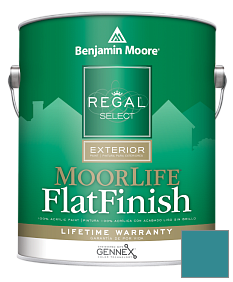 Краска Regal Select Exterior Paint-MoorLife Flat Finish (W105) цвет 755 Salzburg Blue