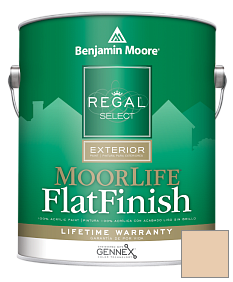 Краска Regal Select Exterior Paint-MoorLife Flat Finish (W105) цвет 1115 Mohave Desert