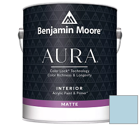 Краска Benjamin Moore Aura Interior Paint - Matte (522) цвет 2062-60 Blue Hydrangea