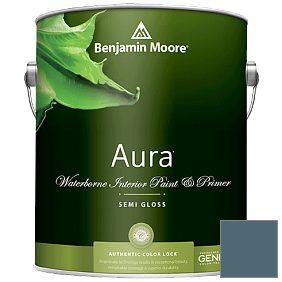 Краска Aura Waterborne Interior Semi-gloss Finish (528) цвет 1673 Vermont Slate