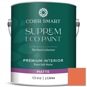 Краска COLOR SMART CS 619 SUPREM ECO PAINT матовая краска цвет 2014-30 Tangy Orange