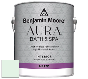 Benjamin Moore Aura 532 Bath & Spa Waterborne Interior Paint Matte Finish краска цвет 2036-70 CrÃ¨me de Mint