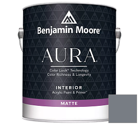Краска Benjamin Moore Aura Interior Paint - Matte (522) цвет 2120-40 Smoke Gray