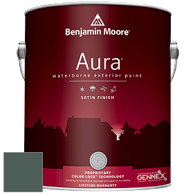 Benjamin Moore Aura 631 Waterborne Exterior Satin Finish краска цвет 686 Crisp Romaine