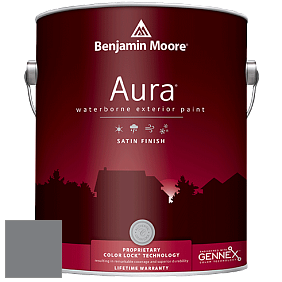 Benjamin Moore Aura 631 Waterborne Exterior Satin Finish краска цвет 2121-20 Steel Wool