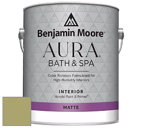 Benjamin Moore Aura 532 Bath & Spa Waterborne Interior Paint Matte Finish краска цвет NCS S 3030-G70Y 