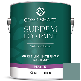 Краска COLOR SMART CS 619 SUPREM ECO PAINT матовая краска цвет 712 Fort Pierce Green