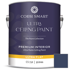 Краска COLOR SMART CS 758 ULTRA CEILING PAINT ультраматовая краска цвет 2064-10 Bold Blue
