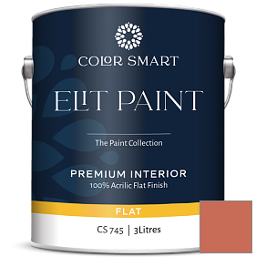 Краска COLOR SMART CS 745 ELIT PAINT глубокоматовая моющаяся краска цвет 028 Rich Coral