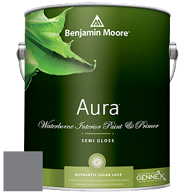 Benjamin Moore Aura 528 Waterborne Interior Semi-gloss Finish краска цвет 2121-20 Steel Wool