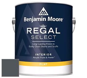 Benjamin Moore 547 Regal Select Waterborne Interior Flat Finish краска цвет 1624 Westcott Navy