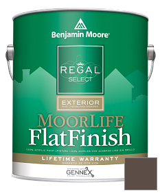 Краска Regal Select Exterior Paint-MoorLife Flat Finish (W105) цвет 2109-10 Classic Brown