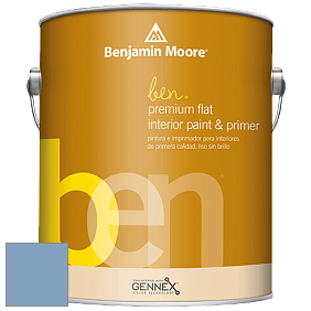 Benjamin Moore Ben W625 Premium Interior Latex Flat краска цвет 823 Steel Blue