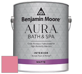 Benjamin Moore Aura 532 Bath & Spa Waterborne Interior Paint Matte Finish краска цвет 1327 Gypsy Rose